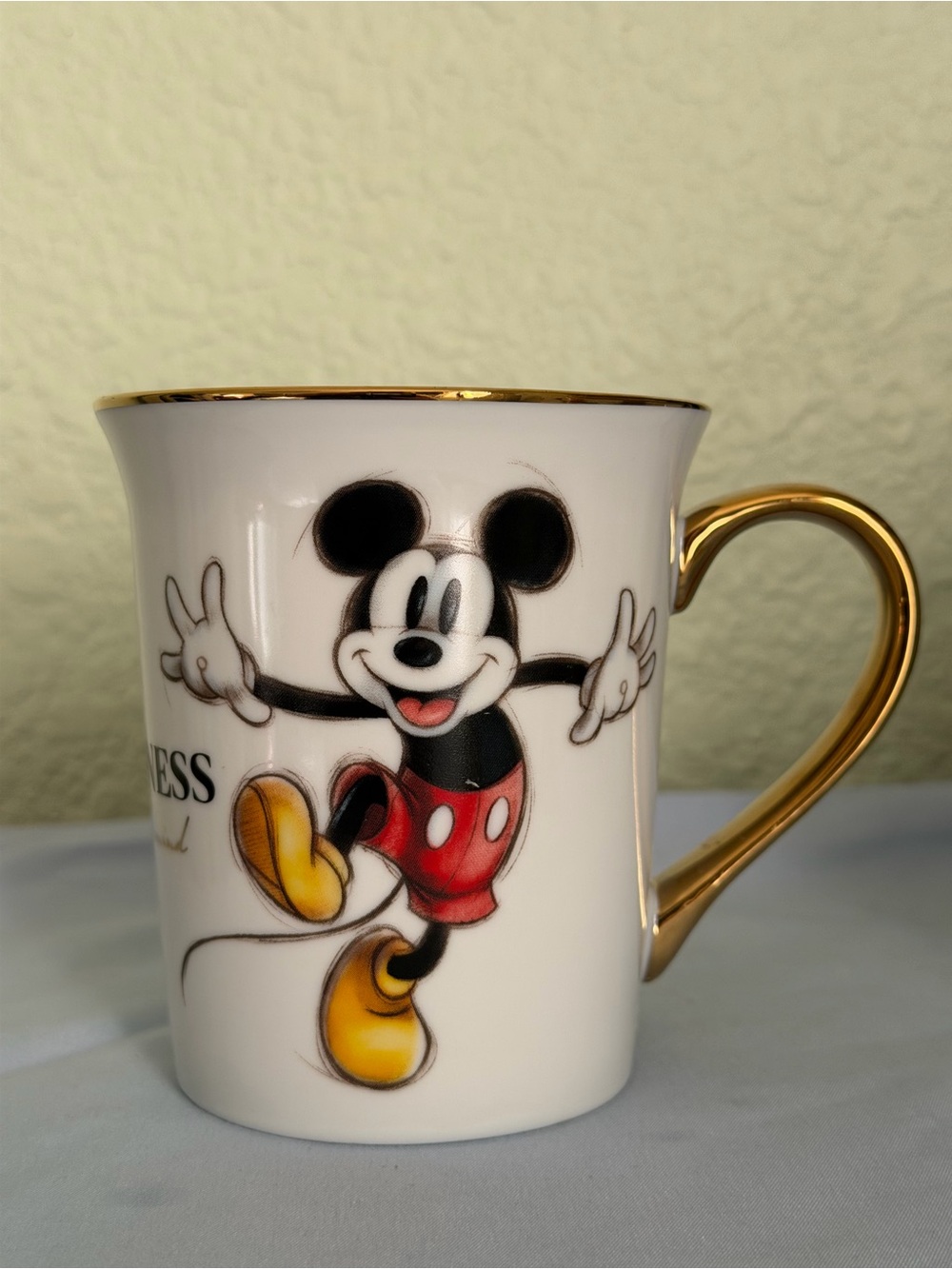 Disney 100 White Ceramic Mickey Happiness Mug